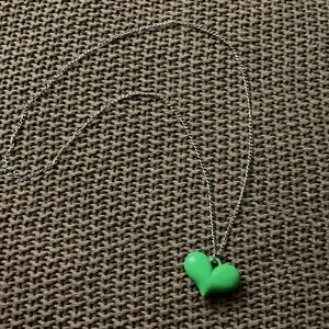 Green Heart Pendant Necklace